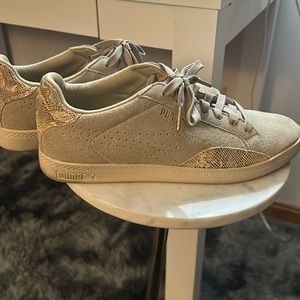 Tan suede Pumas